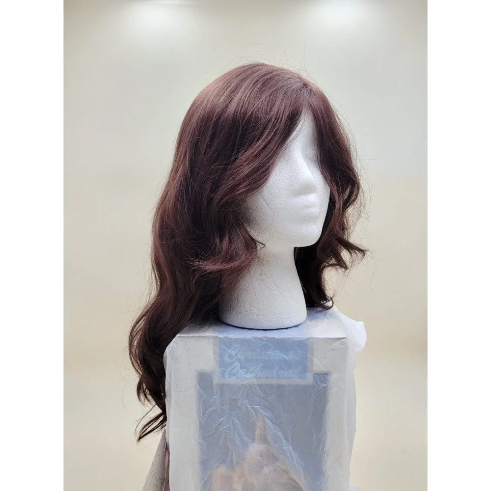 Noriko Jaden Wig Mulberry Brown Long Wavy Synthetic Hair Side Bangs 1707N NIB